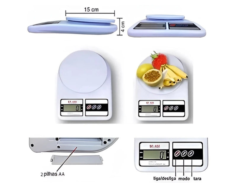 Balança digital de cozinha de alta precisão de 10 kg