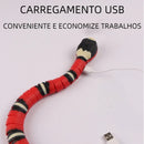 Cobra Elétrica Para Gatos Brinquedo Pet Sensor Inteligente Caça Interativos Animais De Estimação Recarregável Realista