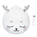Mini Luminária Fluffy Cervo Abajur Led Silicone Touch Recarregável