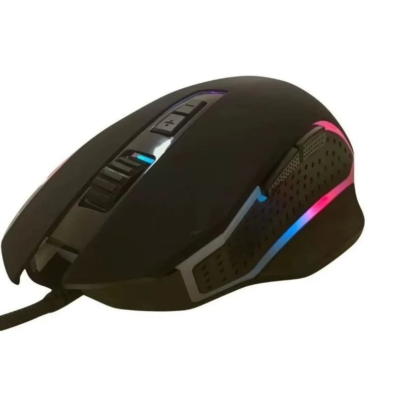 Mouse Gamer com Fio RGB LED com Botões Laterais 4800DPI para Jogar Mouse Gamer Mouse PC Ergonômico para Computador Gamer