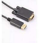 Cabo Adaptador Display Port VGA Full HD Plug Play para Notebook, Monitor, Projetor ATI e TV Mult-telas