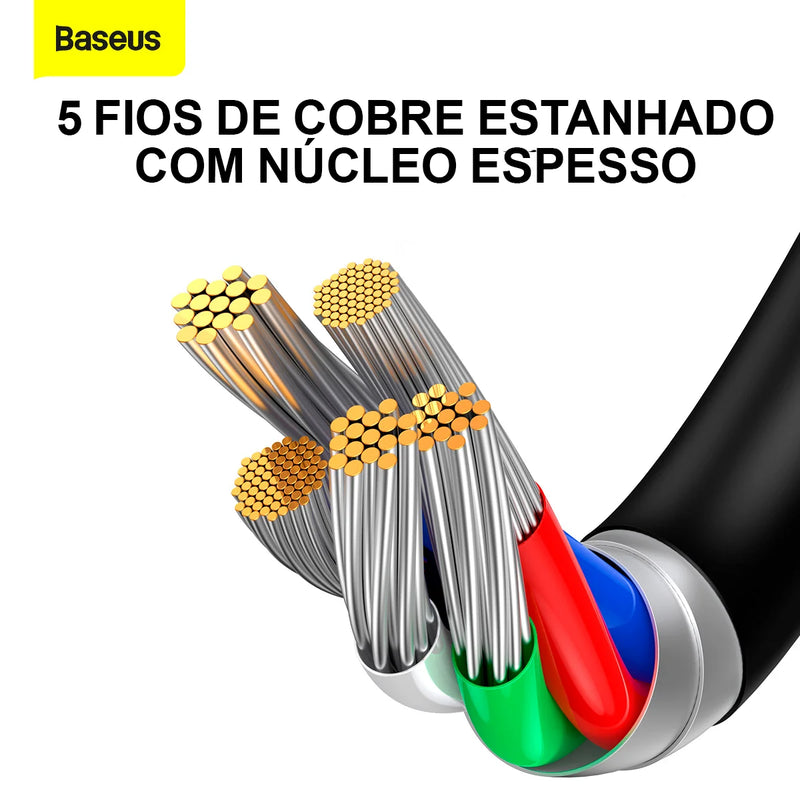 Cabo USB C Baseus Superior Series para Lightning 20 W PD para iPhone 14, 13, 12 Pro Max, cabo de carregamento rápido
