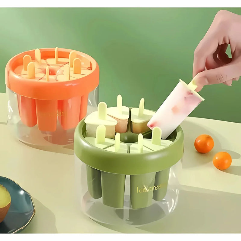 Molde para picolé e sorvete caseiro com suporte