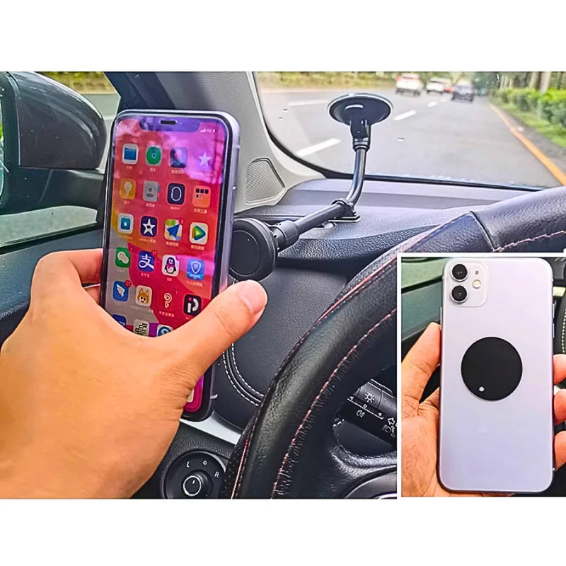 Suporte magnético redondo para celular GPS carro carro anti-queda