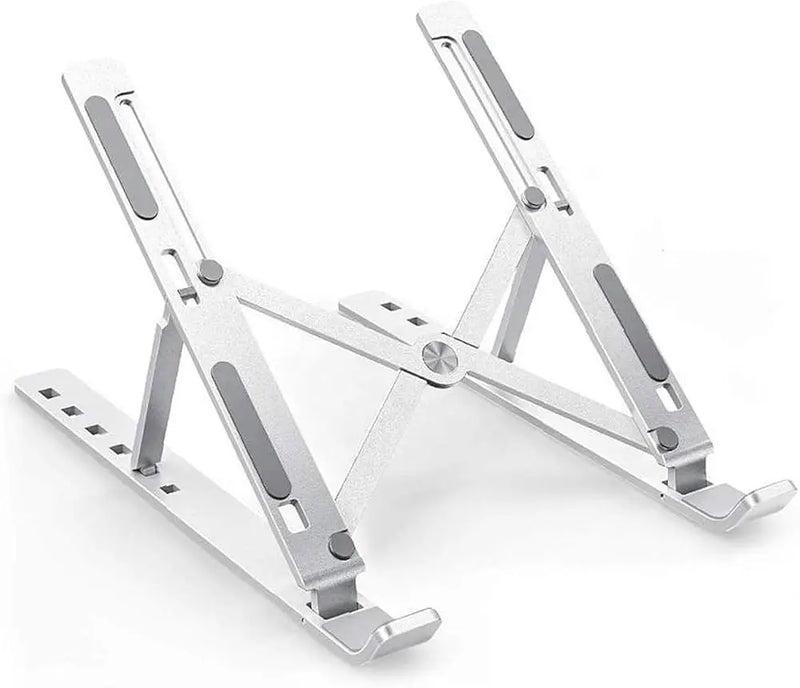 Suporte dobrável de metal e alumínio para laptop, suporte ajustável para tablet e laptop, resistente a até 17 polegadas