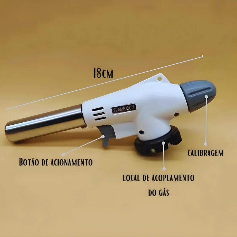 Maçarico culinário gourmet profissional regulável para cozinha e confeitaria