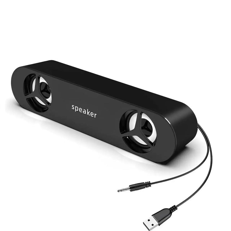 Mini Barra de Som com Fio, Alto-falante Potente para Smart TV, PC, Laptop, USB/P2 XDG-228