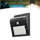 Luminária solar com 30 LEDs e sensor de presença.