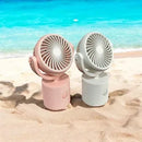 Ventilador Portátil de Mesa / Mão / Pescoço 180° Recarregável USB Silencioso com Alça