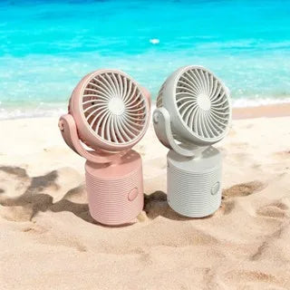 Ventilador Portátil de Mesa / Mão / Pescoço 180° Recarregável USB Silencioso com Alça