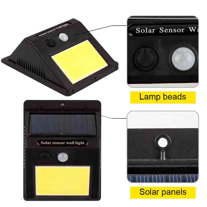Luminária Solar com Sensor de Presença Automático e 20LED Iluminação Externa Eficiente
