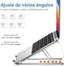 Suporte para Notebook De Alumínio Ajustável Para Notebook De 6 Ângulos Ajustável De Alumínio Dobrável E Ergonômico Para Desktop
