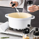 Kit 4 Peças de Porta Temperos com Junta de Vidro Organizador de Cozinha Azeite, Vinagre, Sal e Açúcar