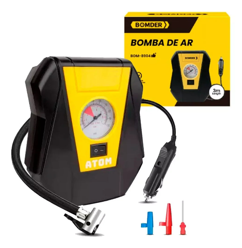 Compressor de ar portátil, manômetro elétrico, 150 PSI, inflador para encher pneus, carro, motocicleta, bicicleta, colchão, bolas de estrada