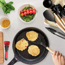 Kit Utensílios de Cozinha C/12 Talheres Cabo de Madeira e Panela