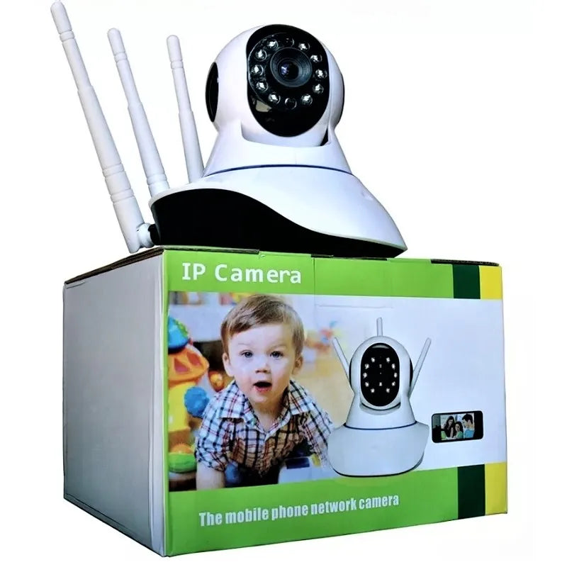 Câmera sem fio WiFi 1080P, monitoramento de segurança residencial, interna com detecção de movimento, panorâmica e inclinação de 360 °, monitor para bebê