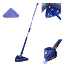 Mop Rodo De Limpeza Triangular, Giratório, Ajustável e Retrátil - Kit com 2 Panos de Mop