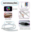 Fita LED colorida à prova d'água RGB com fonte e controle