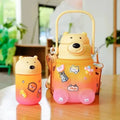 KIT Garrafas de Água 900ML + 200ML Infantil de Urso