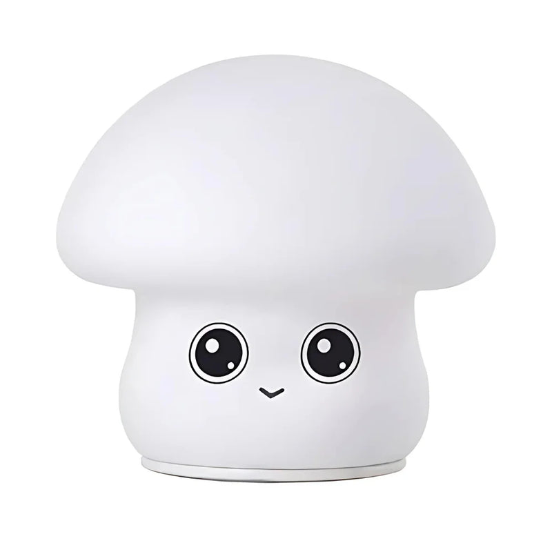Mini Luminária Cogumelo Fofo Abajur Led Silicone Touch Recarregável