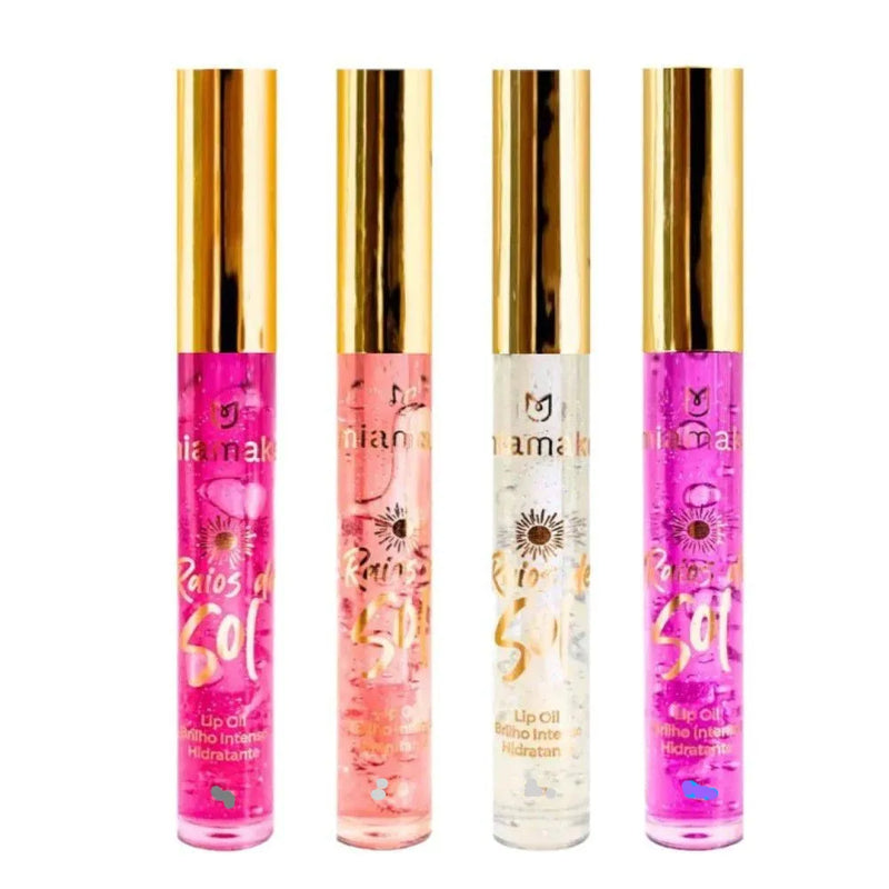 Kit C/4 Oil Gloss Hidratante Labial Raios Solares Mia Make