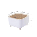 Lixeira Com Pés de Madeira Moderna Com Tampa de Pressão Para Sala Banheiro Cozinha Escritório 7L/10L