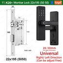 Fechadura eletrônica com impressão digital em 9 idiomas com aplicativo Tuya/cartão/código/chave desbloqueio RAYKUBE K20 Bluetooth