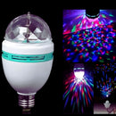 Lampada Giratória Rgb P/ Festas Bivolt + Adaptador Bivolt