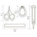 Kit Cuidados do Bebe - Manicure e Higiene Tesoura Cortador e Lixa Unha