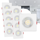Kit 10 Spot Led Smd 7W Direcionável Dicroica Quadrado LUZ BRANCA FRIA/MANHÃ/QUENTE