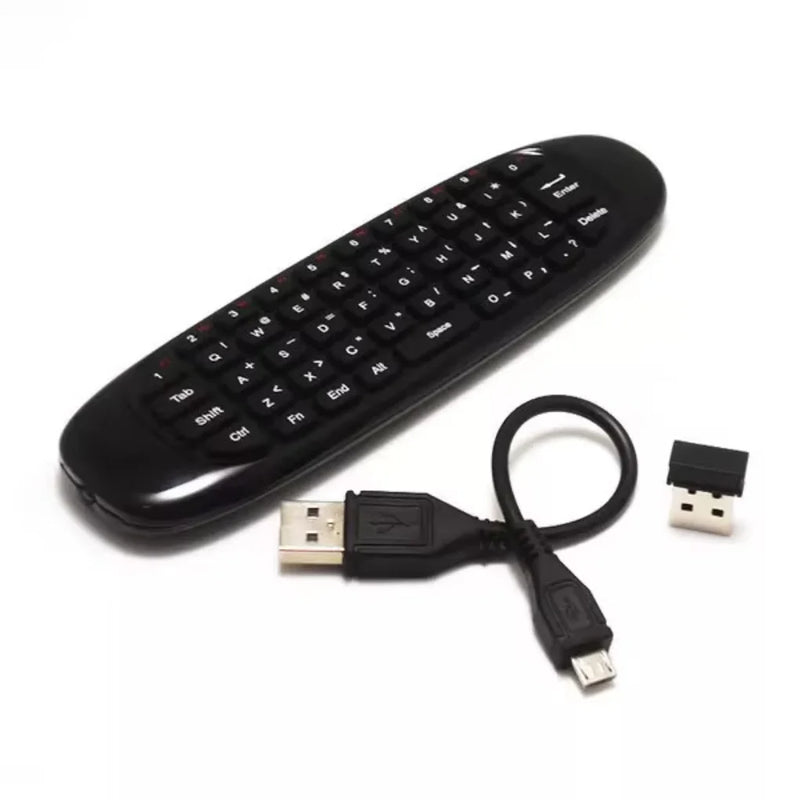 Mini teclado com controle Air Mouse sem fio 2,4 GHz compatível com TV, PC, jogos, Android para casa, Smart TV, versátil, prático e portátil