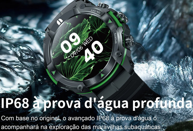 Relógio Inteligente MASX MOSS Ⅱ Relógio com Tela AMOLED de 1,43'', Chamadas Telefônicas Hi-Fi, Resistência de Nível Militar