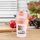 Porta de salada de vidro com garfo e mosto integrados - recipiente hermético para alimentos frescos, ideal para potes de fitness