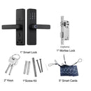 Fechadura eletrônica com impressão digital em 9 idiomas com aplicativo Tuya/cartão/código/chave desbloqueio RAYKUBE K20 Bluetooth