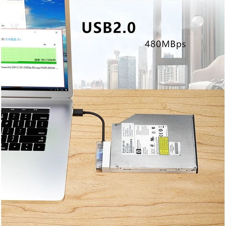 Cabo conversor USB para SATA Knup KP-HD822 - Conexão rápida e estável, compatível com HDs e SSDs