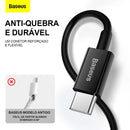 Cabo USB C Baseus Superior Series para Lightning 20 W PD para iPhone 14, 13, 12 Pro Max, cabo de carregamento rápido