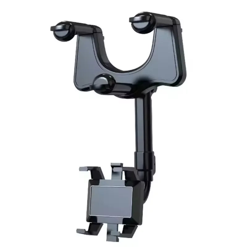 Suporte universal para celular no espelho retrovisor de carro, 360 graus, fixação segura para smartphone e GPS