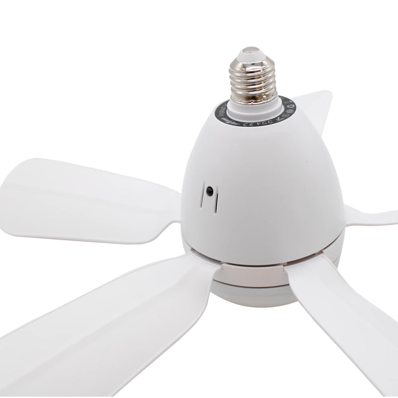 Ventilador De Teto E27 Com Lâmpada Led Bivolt Vt02 80w