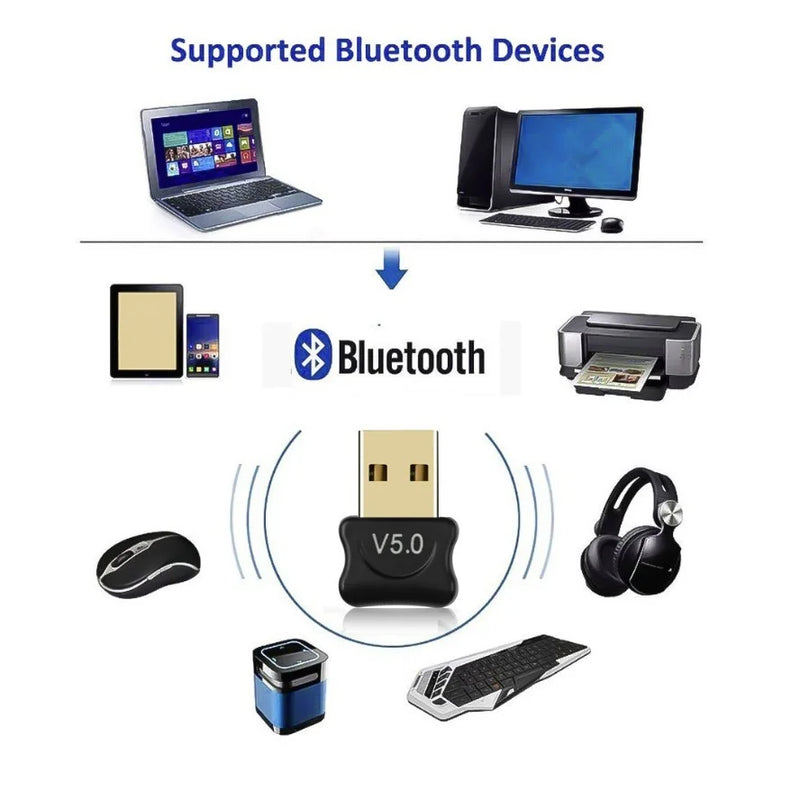 Adaptador E Receptor USB Bluetooth 5.0 Plug USB Transmissor de Áudio para Notebook E Computador