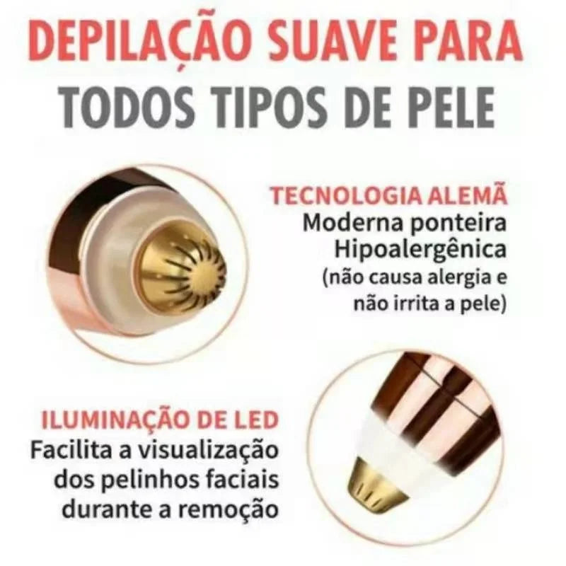 Caneta depiladora indolor para sobrancelhas, removedor instantâneo de pelos