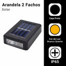 Kit 4 Luminária de Parede Slim Solar Lander 2 Focos Luz Quente