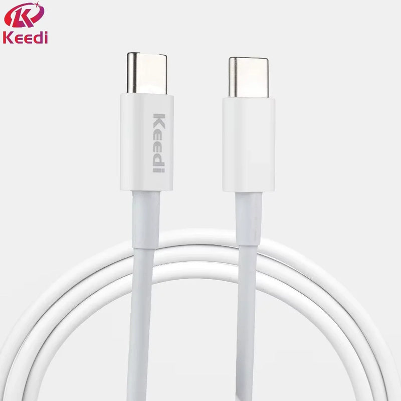 Cabo USB Lightning V8 Tipo C ou Keedi 65W para iPhone, Carregador Rápido, Transferência de Dados, Turbo Potente