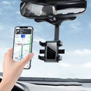 Suporte universal para celular no espelho retrovisor de carro, 360 graus, fixação segura para smartphone e GPS