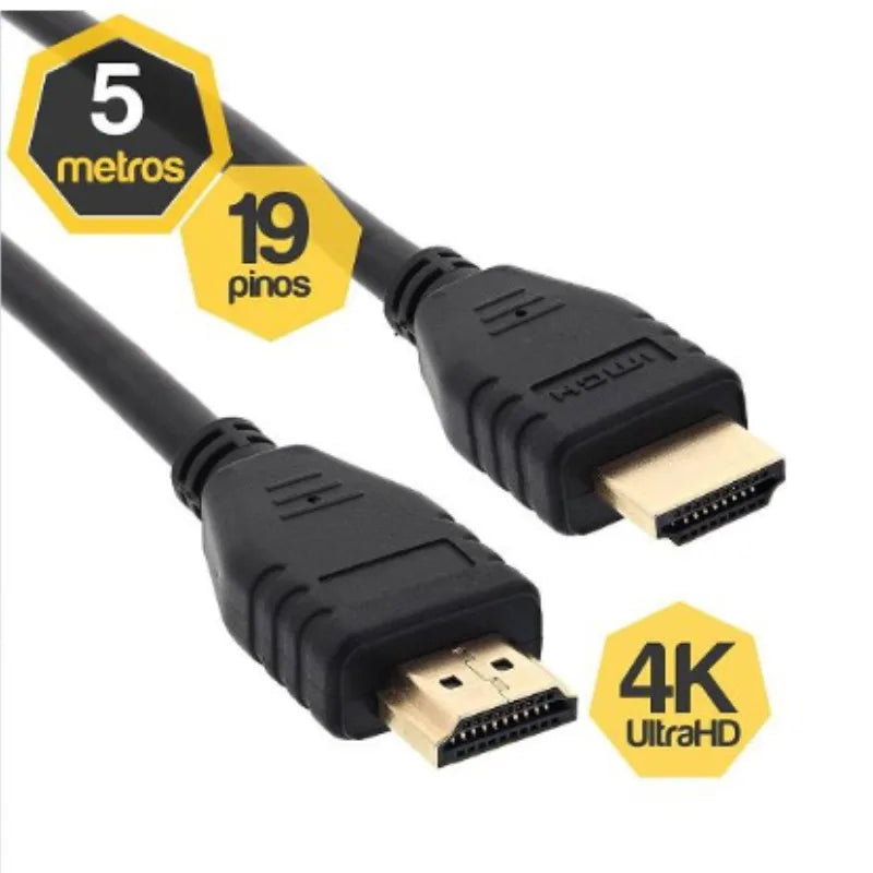 Cabo Hdmi para Hdmi 19 Pinos com Resolução Alta em 4k, Ultra Hd, 1080p, HDR e 3d - Comprimento 1,5M ou 3M