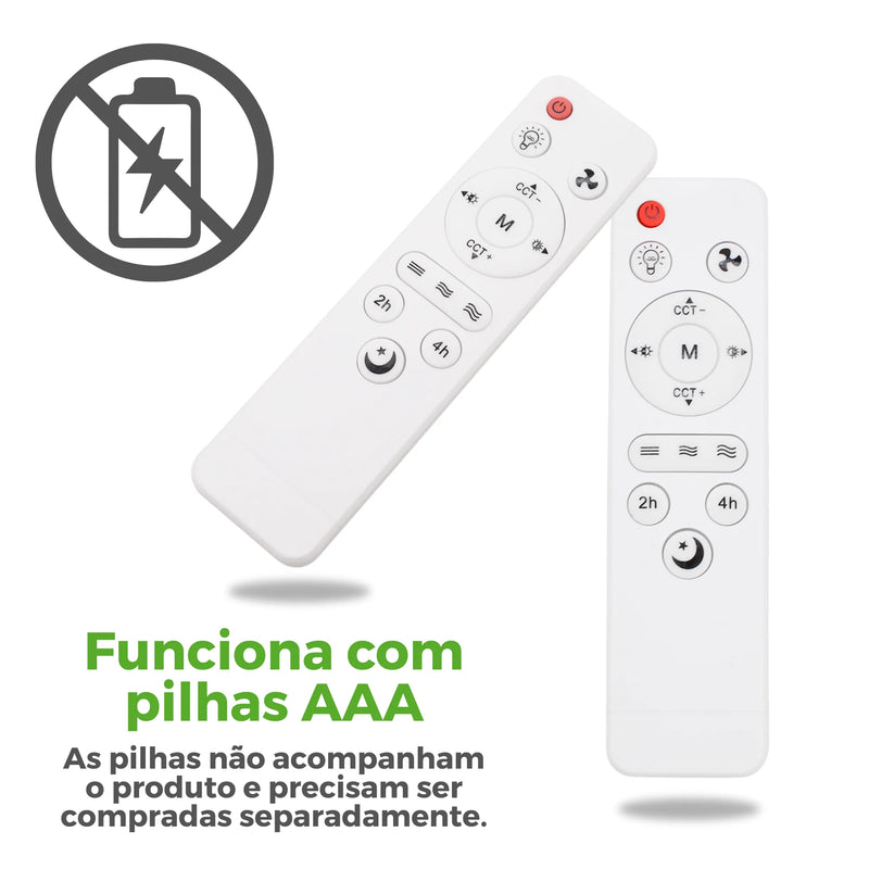 Ventilador De Teto E27 Com Lâmpada Led Bivolt Vt02 80w