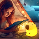 Luminária Silicone Capivara Noite Recarregável USB Touch Sleep Night Tiktok Abajur Infantil