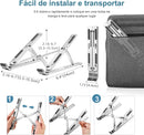 Suporte para Notebook De Alumínio Ajustável Para Notebook De 6 Ângulos Ajustável De Alumínio Dobrável E Ergonômico Para Desktop