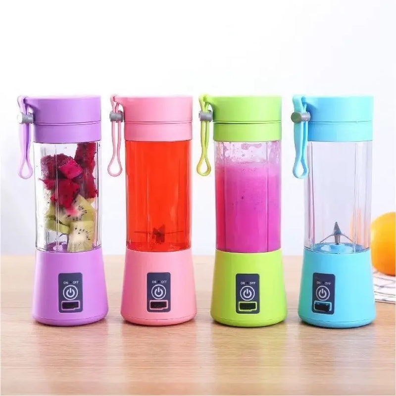 Mini Liquidificador Portátil USB Recarregável com 6 Lâminas