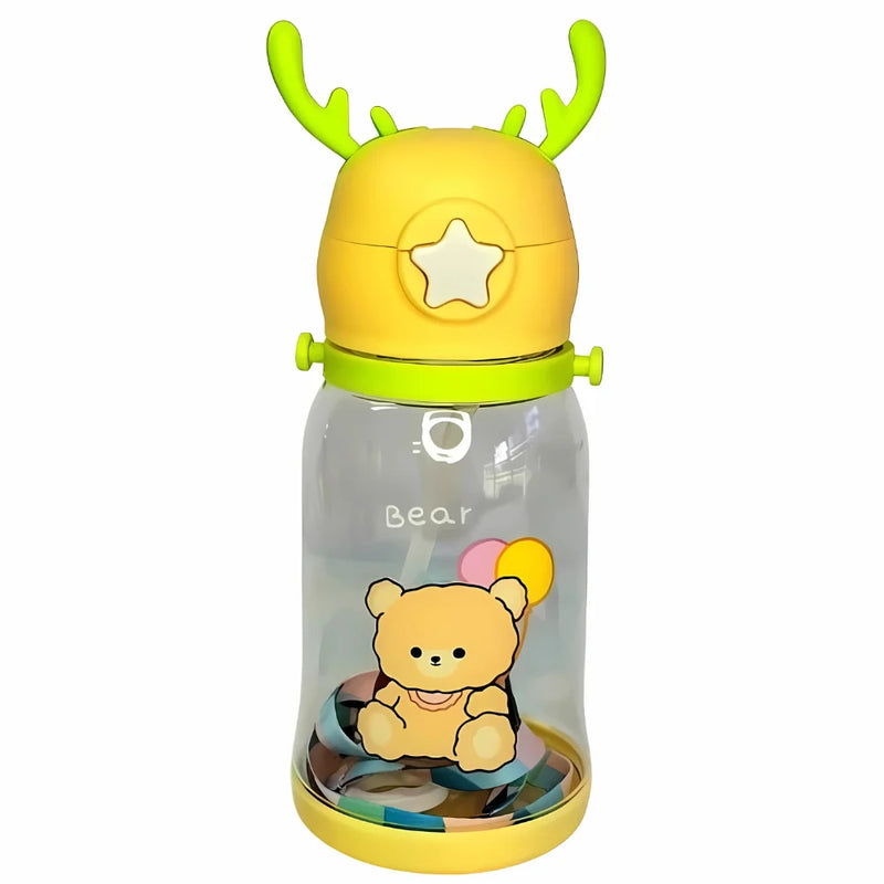 Garrafa de água infantil portátil Alce com desenho multicolorido