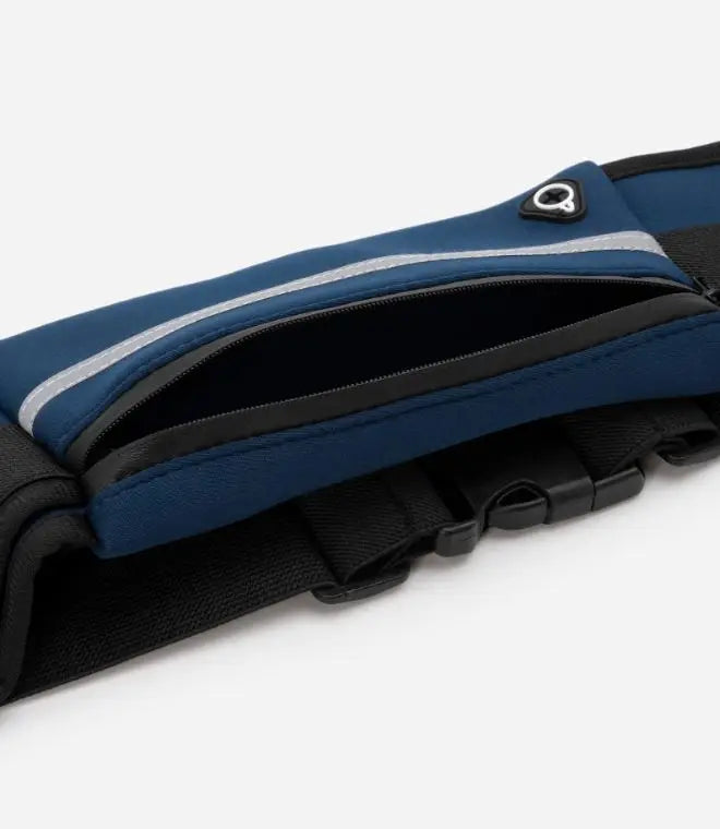 Bolsa de cintura esportiva unissex à prova d'água com compartimento para celular